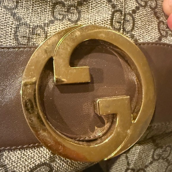 Gucci GG Canvas with Chocolate Leather and Mettalic Accents Booties 38.5 - Picture 7 of 9